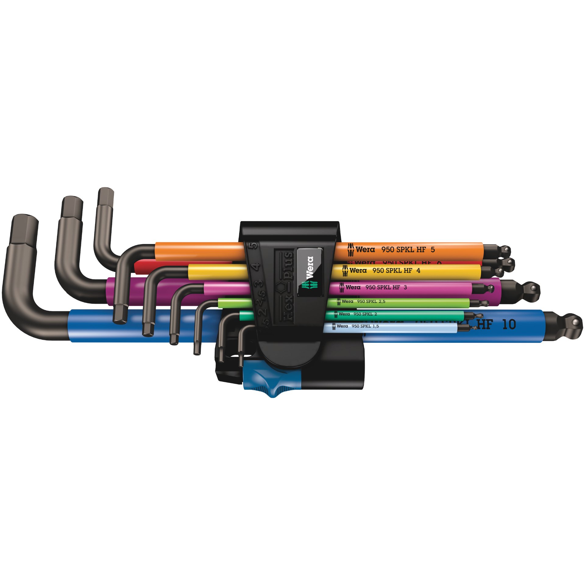 950/9 Hex-Plus Multicolour HF 1 Winkelschlüsselsatz, metrisch, BlackLaser, mit Haltefunktion