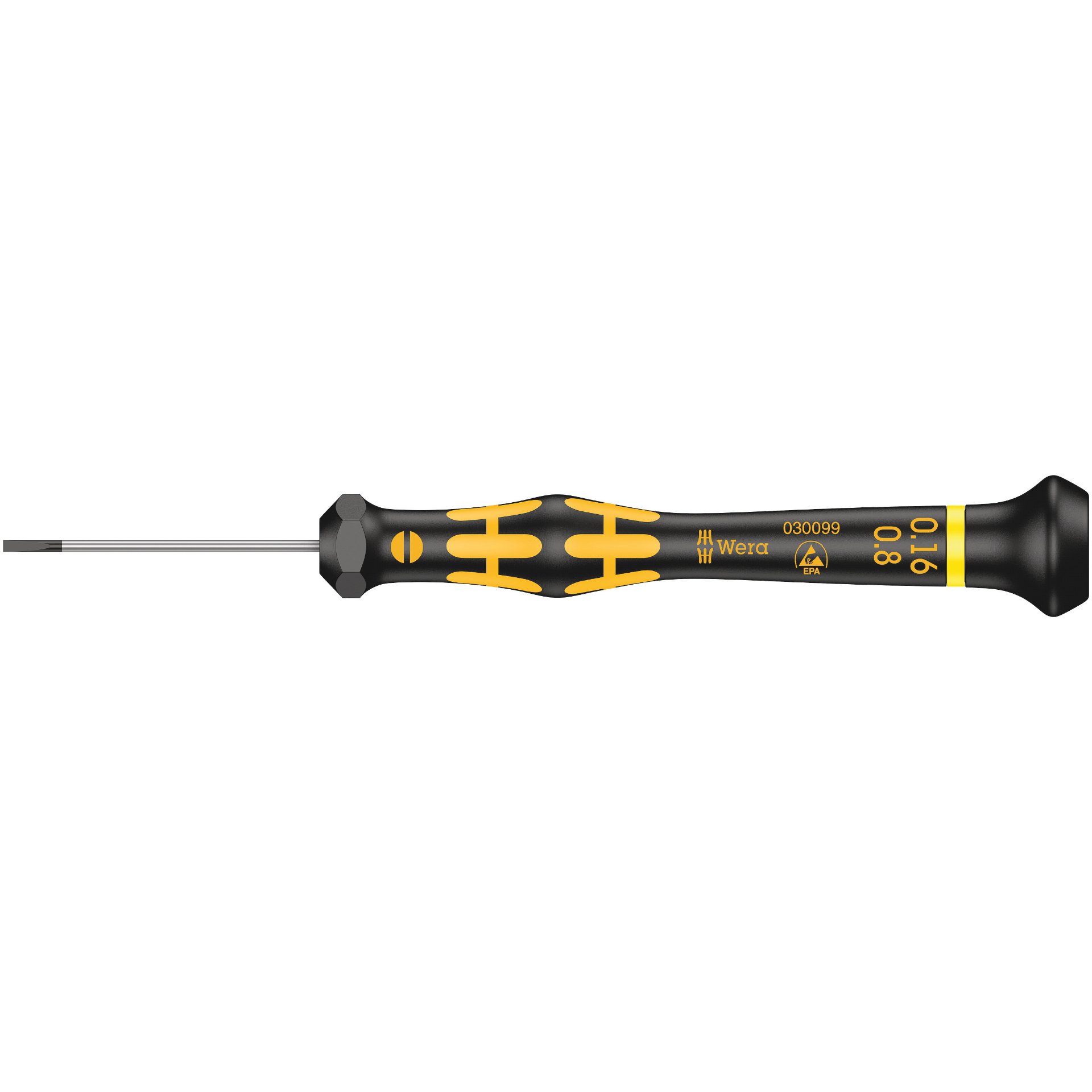 1578 A ESD Kraftform Micro Schlitz-Schraubendreher, 0,16 x 0,8 x 40 mm