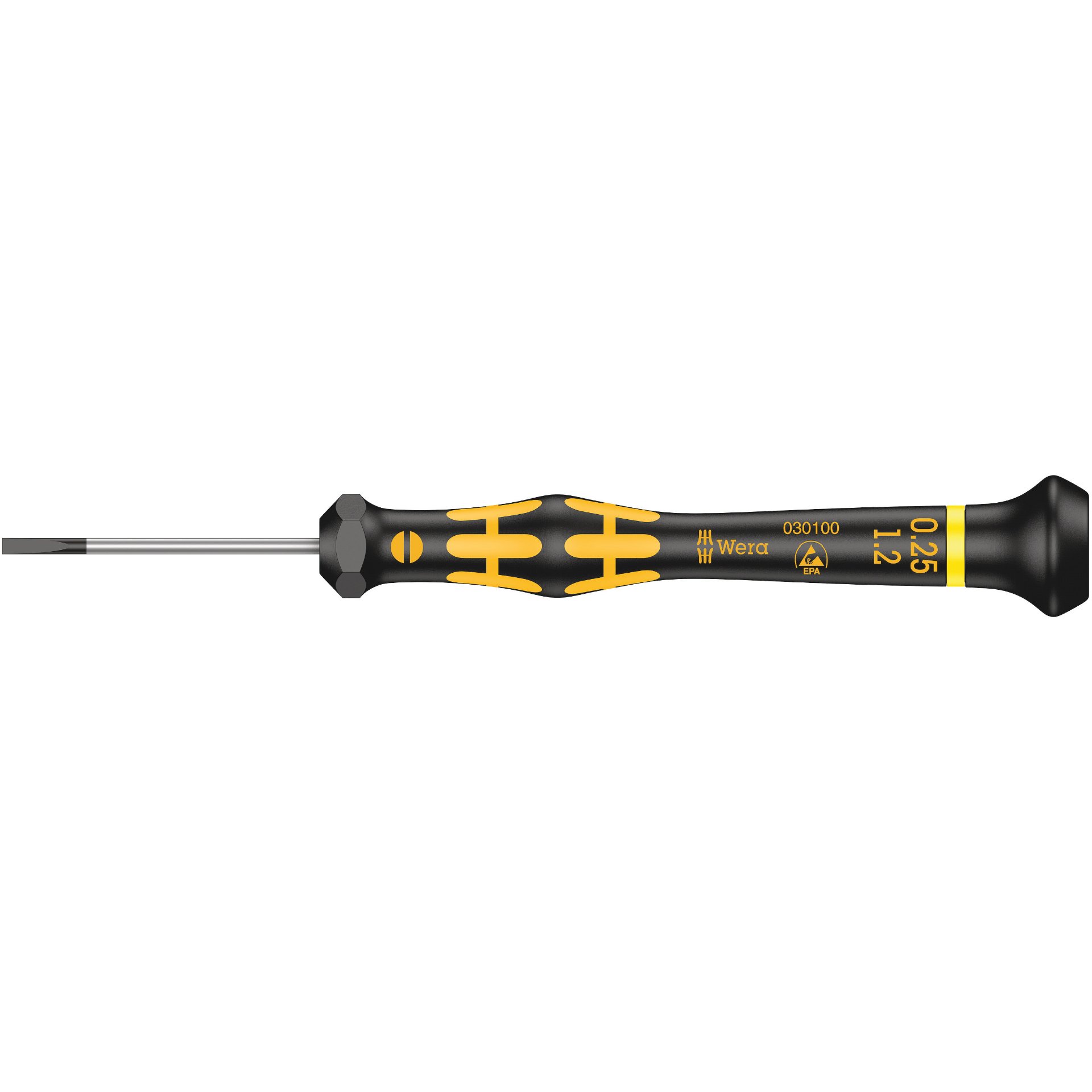 1578 A ESD Kraftform Micro Schlitz-Schraubendreher, 0,25 x 1,2 x 40 mm