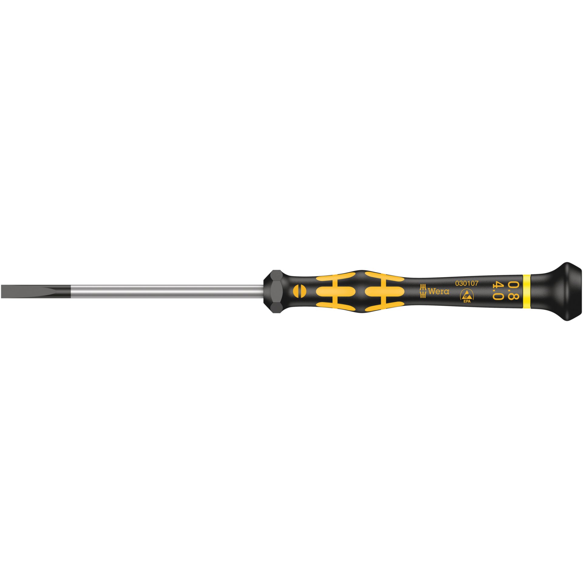 1578 A ESD Kraftform Micro Schlitz-Schraubendreher, 0,80 x 4 x 80 mm