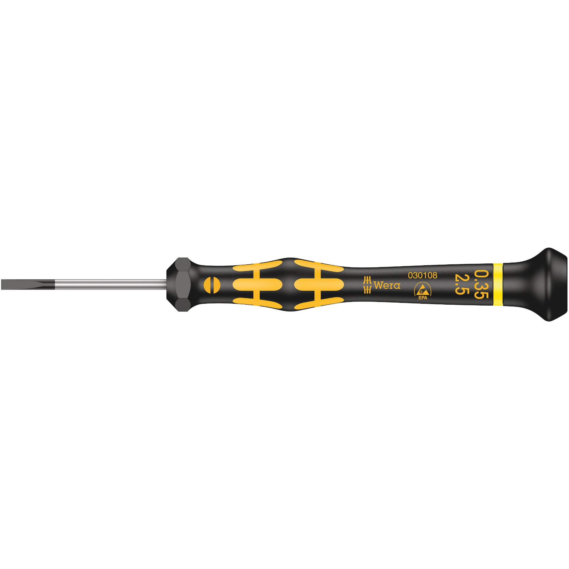 1578 A ESD Kraftform Micro Schlitz-Schraubendreher, 0,35 x 2,5 x 40 mm