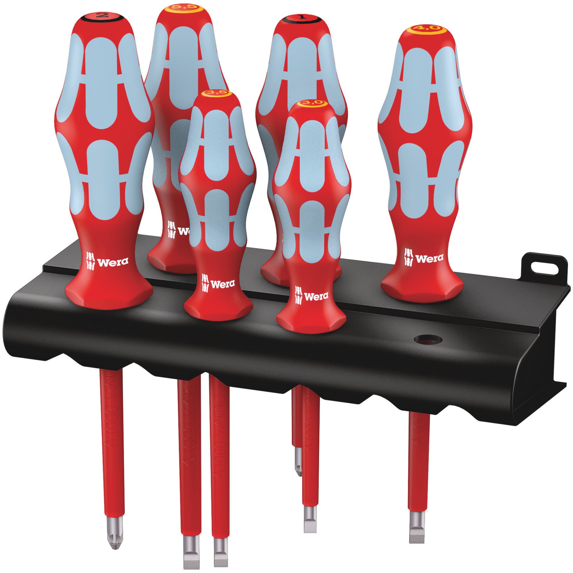 3165 i/6 Schraubendrehersatz, Edelstahl + Rack, 6-teilig
