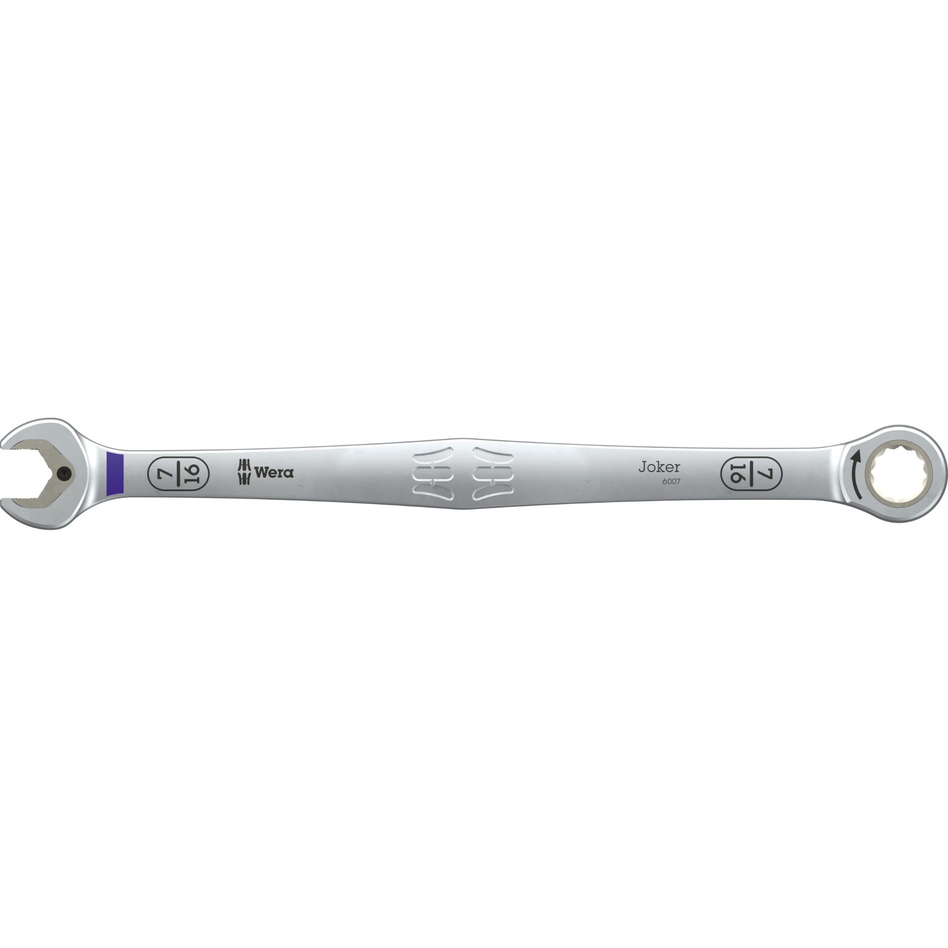 6007 Joker Maul-Ringratschen-Schlüssel SB, lange Ausführung, zöllig, 7/16" x 220 mm