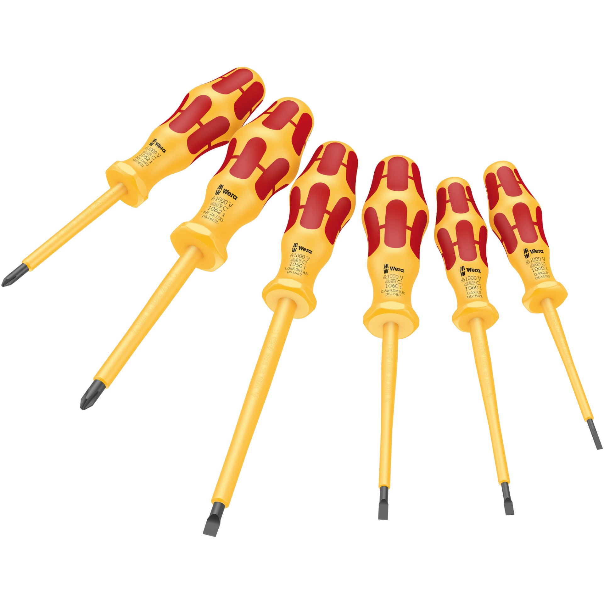 1060 i/1062 i/6 Schraubendrehersatz Kraftform VDE, 6-teilig