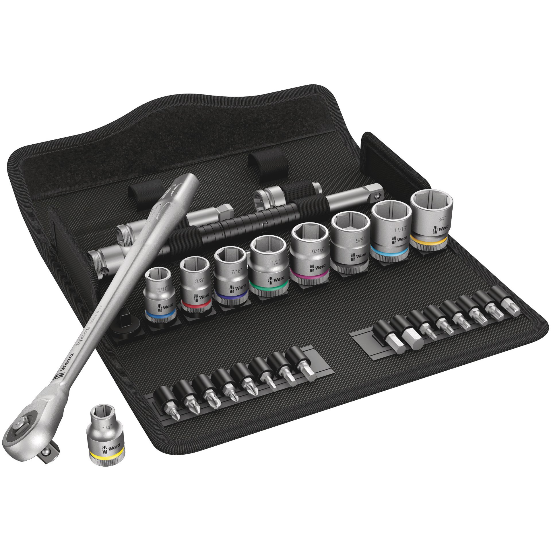 8100 SB 10 Zyklop Metal-Knarrensatz, Durchsteckvierkant, 3/8"-Antrieb, zöllig