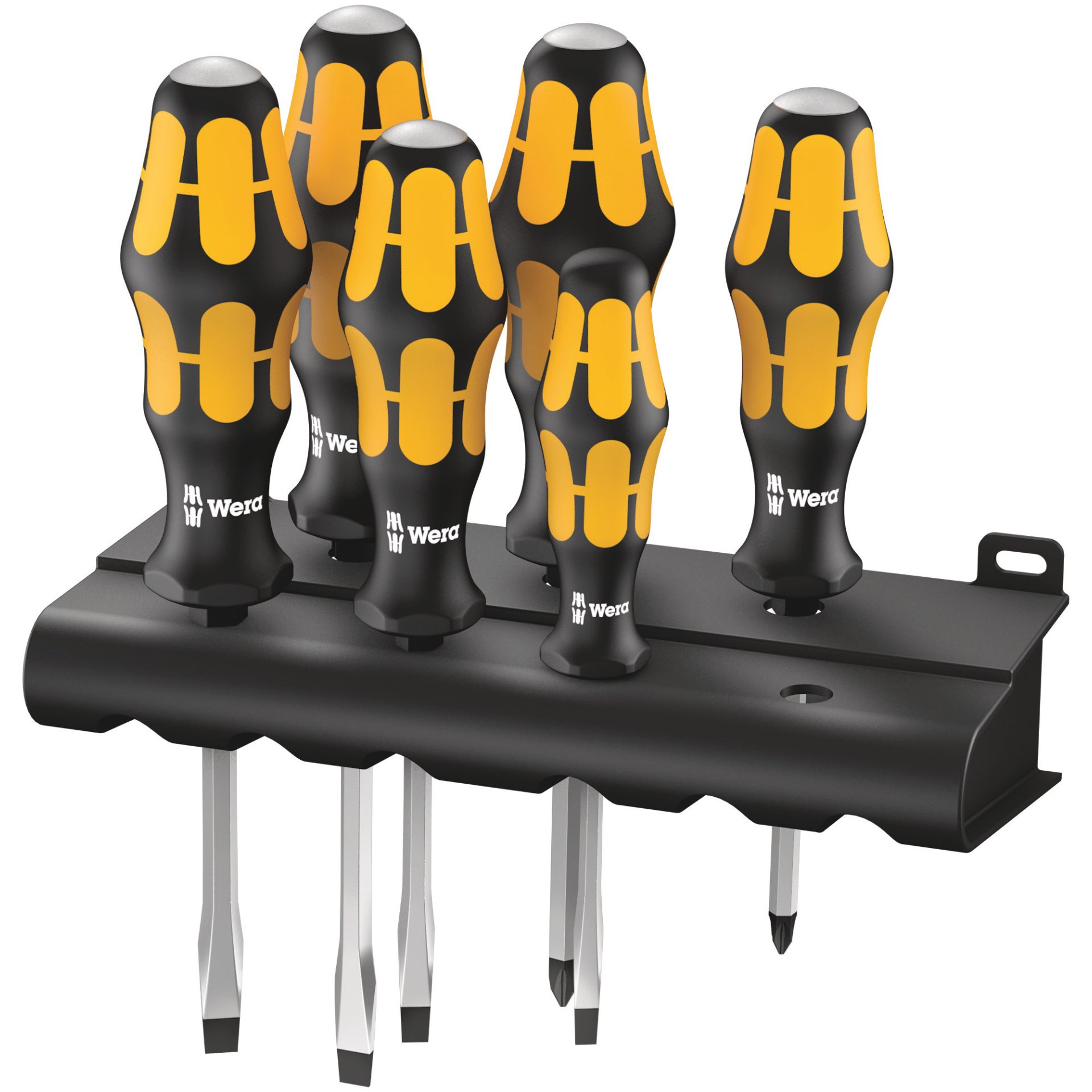 932/918/6 Schraubendrehersatz Kraftform Wera: Der Schraubmeißel + Rack