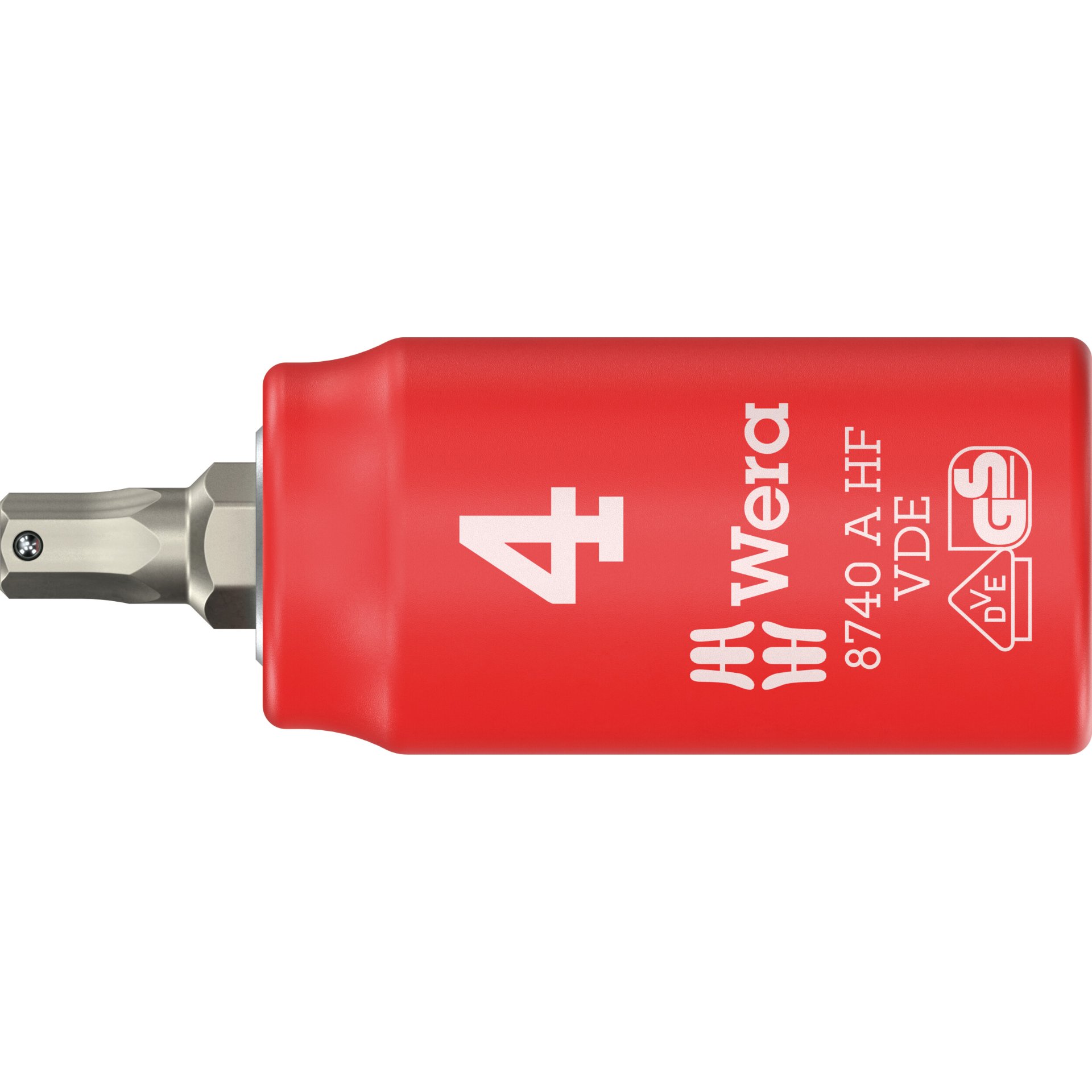 8740 A VDE HF Zyklop Bitnuss, isoliert, mit 1/4"-Antrieb, mit Haltefunktion für Innensechskantschrauben