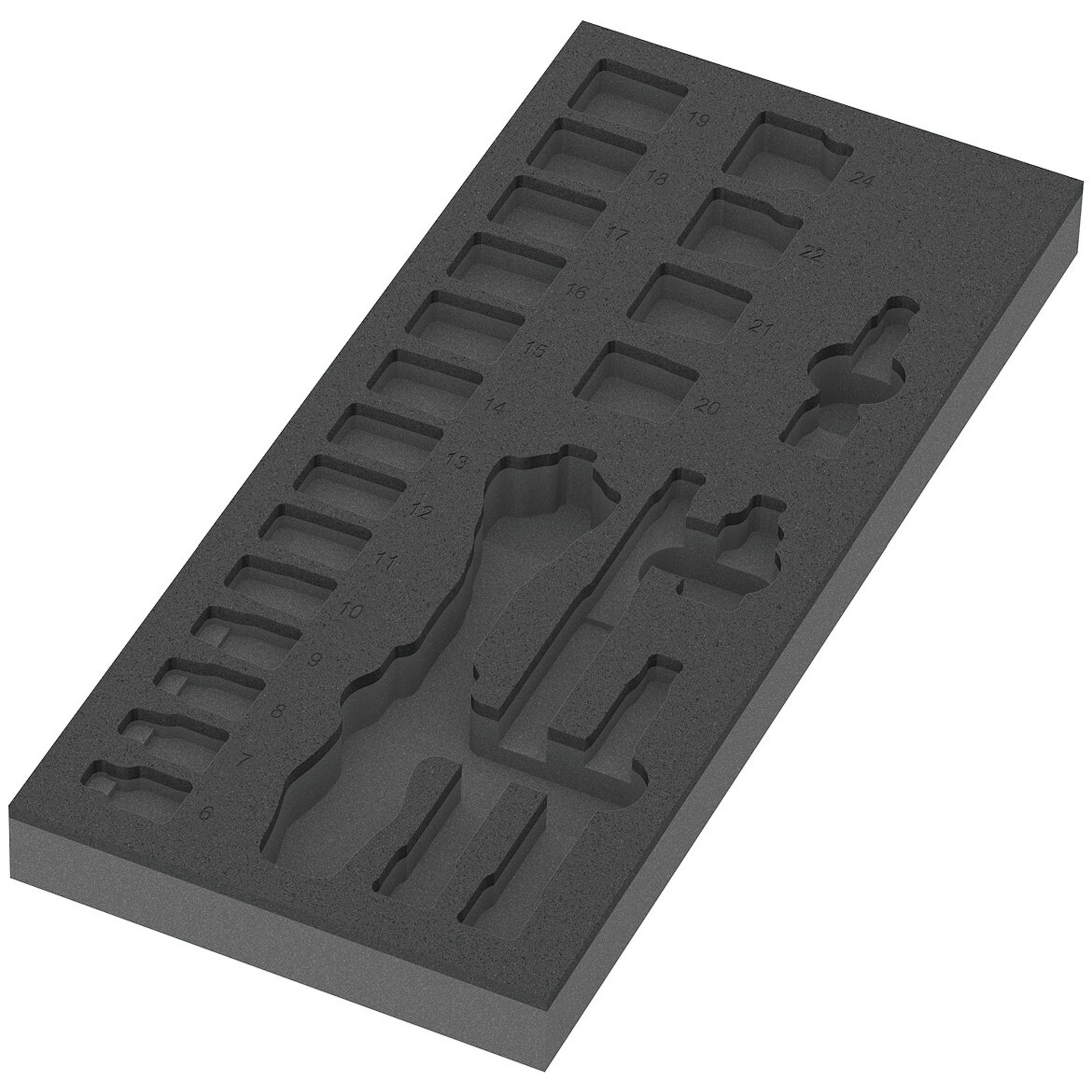 9821 Schaumstoffeinlage 8000 B Zyklop Knarre 3/8" Set 1, ohne Werkzeug