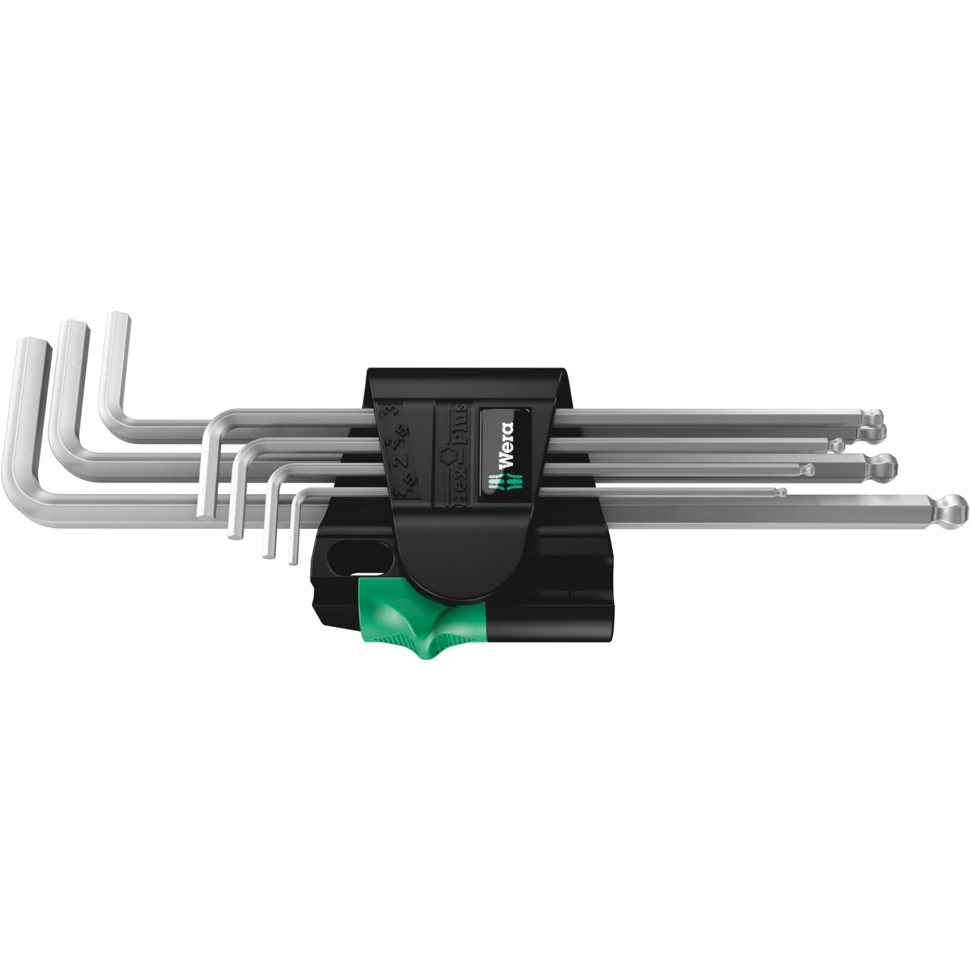 950/7 Hex-Plus Magnet 1 Magnet Winkelschlüsselsatz, metrisch, gestellverchromt