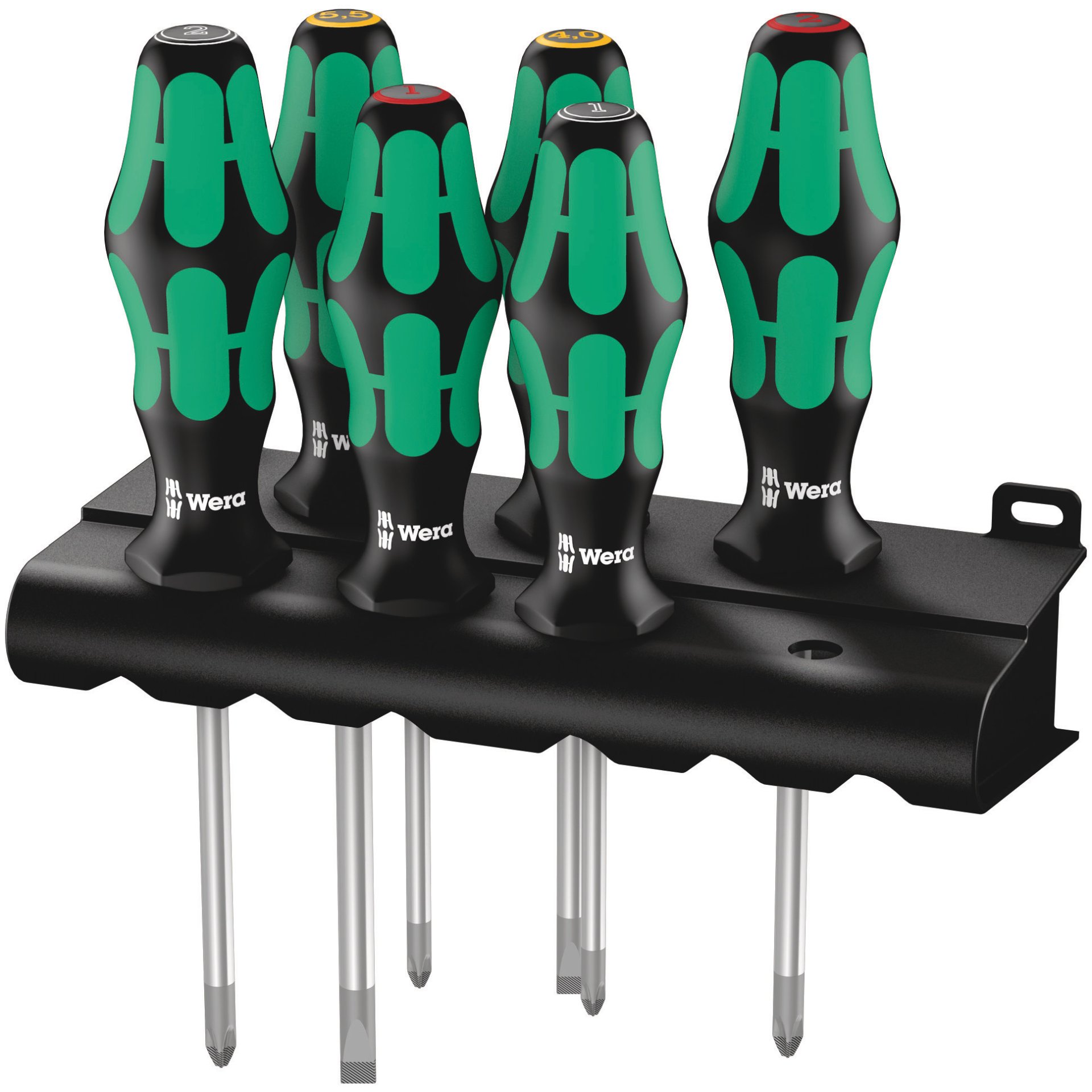 335/350/355/6 Schraubendrehersatz Kraftform Plus Lasertip + Rack