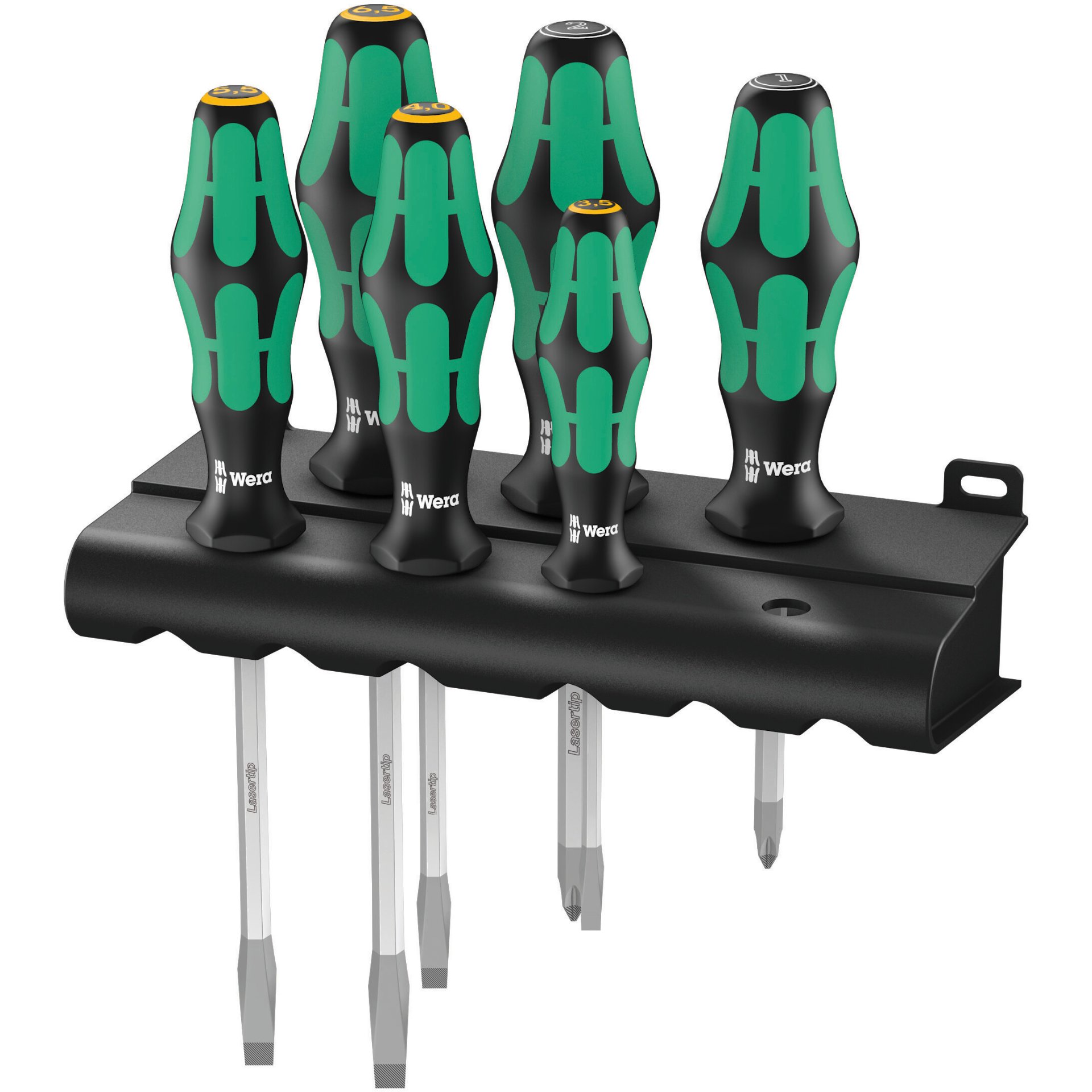 334/355 SK/6 Schraubendrehersatz Kraftform Plus Lasertip + Rack, 6-teilig