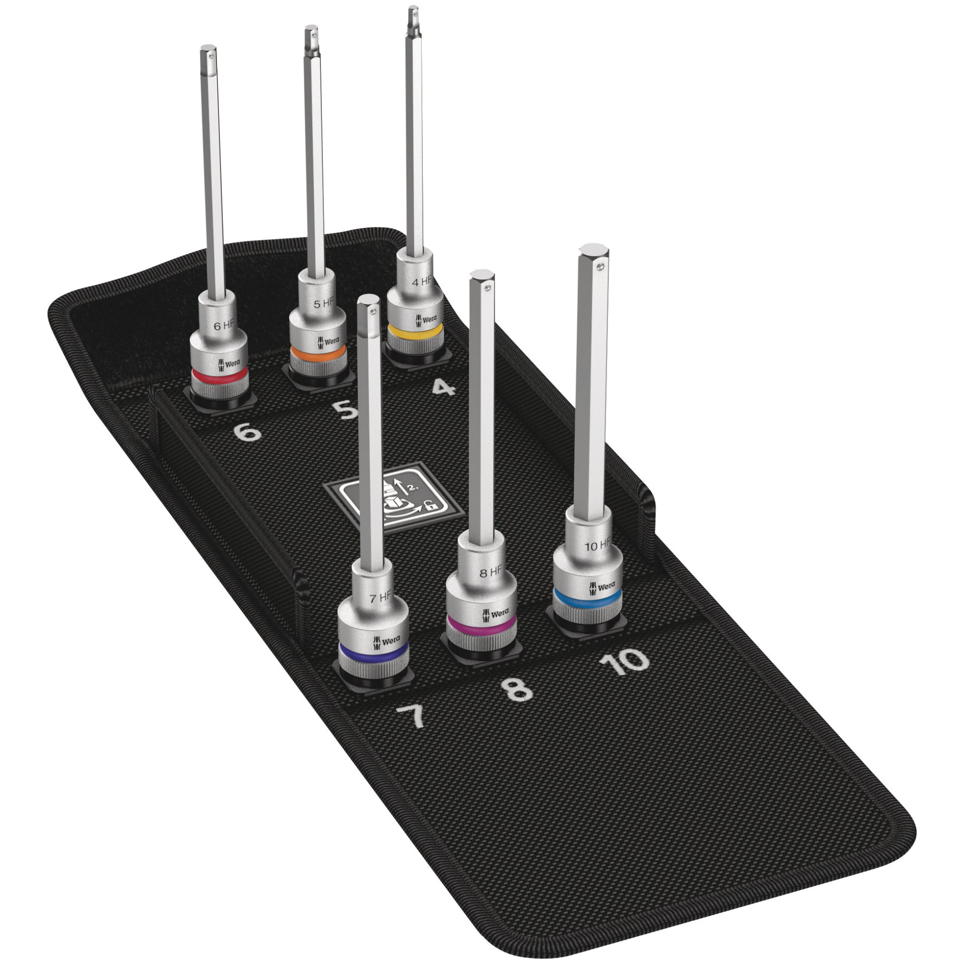 8740 C HF 2 Zyklop Bitnuss-Satz Innensechskant, mit Haltefunktion, 6-teilig