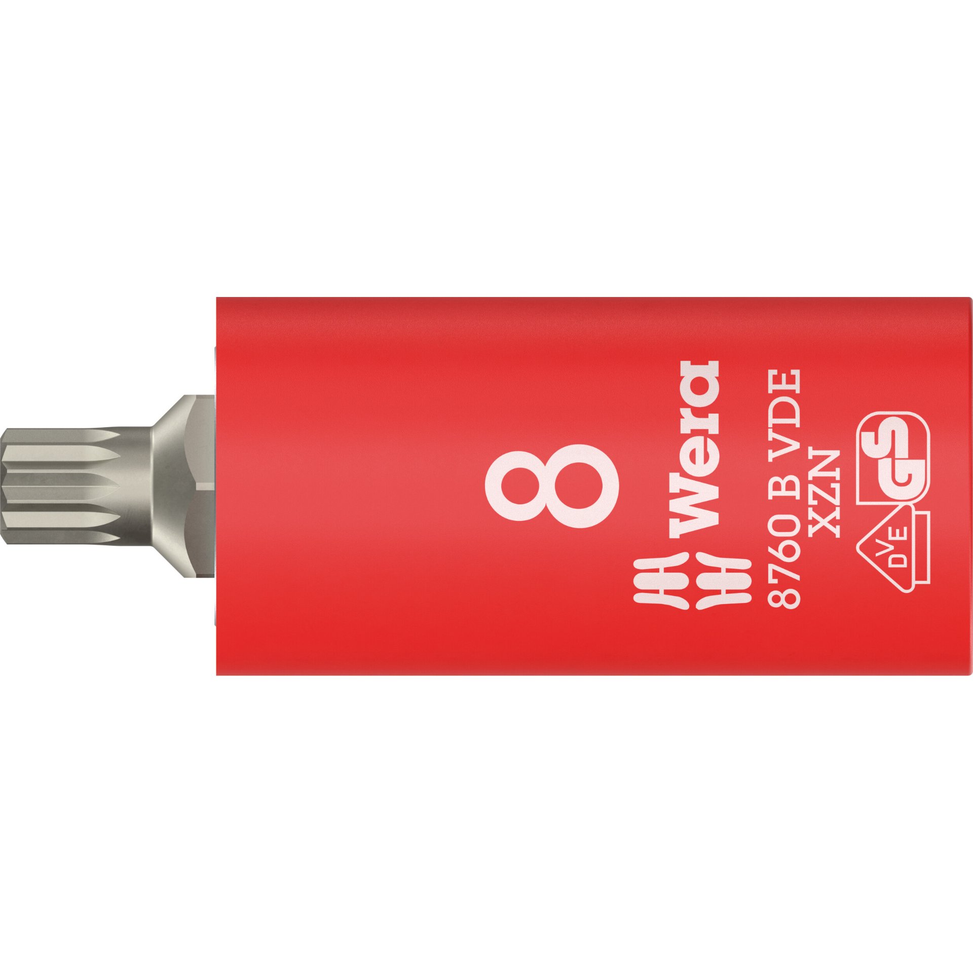 8760 B VDE XZN Zyklop Bitnuss, isoliert, mit 3/8"-Antrieb, für Innenvielzahn-Schrauben
