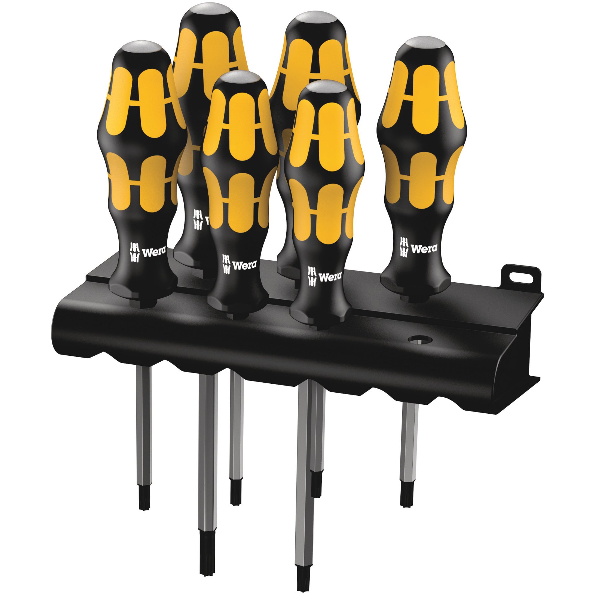 977/6 TORX® Schraubendrehersatz Kraftform Wera: Der Schraubmeißel + Rack