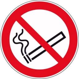 Bild von Verbotsschild Folie D200 mm Rauchen verboten