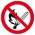 Picture of 9900006981 Verbotsschild Aluminium D200 mm Feuer,offenes Licht und Rauchen verboten