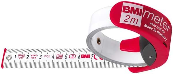 Image de Taschenbandmaß BMImeter 2mx16mm weiß BMI