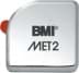 Afbeelding van Taschenbandmaß MET2 3mx13mm weiß BMI