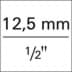 Afbeelding van HAZET Dopsleutel ∙ twaalfkant 900Z-27 ∙ 1/2 inch (12,5 mm) vierkant hol ∙ Buiten-twaalfkant-tractieprofiel ∙ SW 27 mm