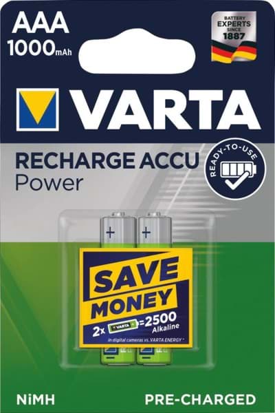 Picture of Batterie RECHARGEABLE Akku AAA 1000mAh VARTA