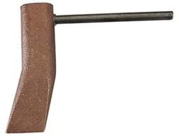 Bild von Kupferstück Hammerform mit Eisenstift gekröpft für Propan-Handgriff 500gGCE