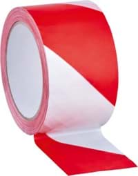 Image de Warnmarkierungsband PVC selbstklebend 60mmx66m rot/weiss