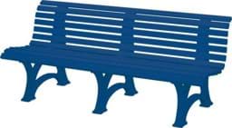 Bild von 9900020434 Gartenbank BORKUM 4-Sitzer Länge 2000 mm blau